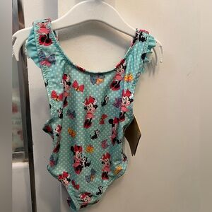 Disney Minnie Mouse Aqua Swimsuit with Pink Accents